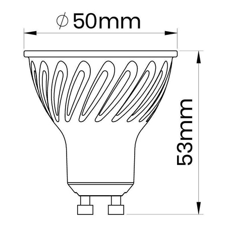 Żarówka LED GU10 3W neutralna 4000K czarna