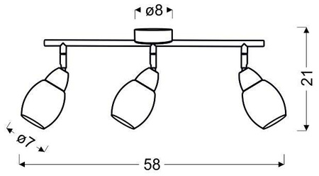 Lampa sufitowa SOFIA CLEAR 3xE27