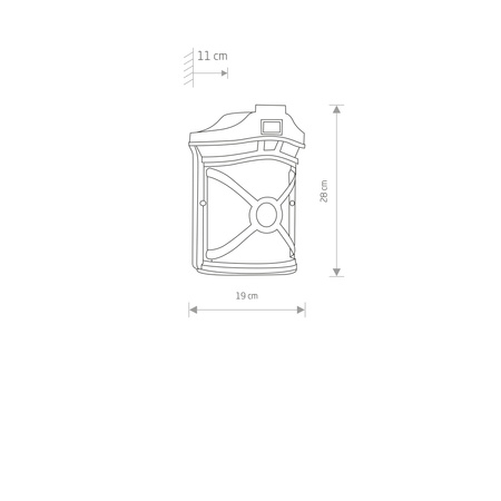 Nowodvorski Lampa ścienna zewnętrzna natynkowa DON