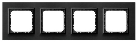 Ramka poczwórna Sonata Ospel Szczotkowany Antracyt IP20