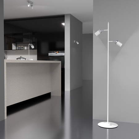 Lampa podłogowa JOKER WHITE/CHROME 1xGU10