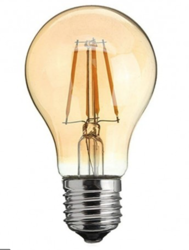 Żarówka LED filament  E27 A60 8W ciepła 2200K amber