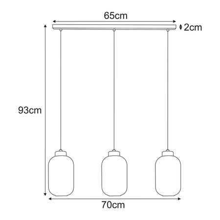 Lampa wisząca do jadalni nad prostokątny stół K-5754 z serii SILVA