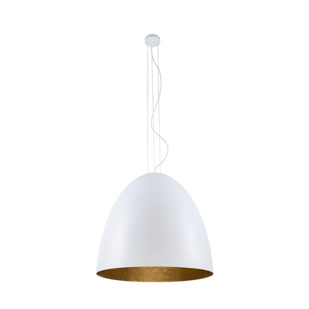 Nowodvorski Lampa wisząca biała złota EGG XL 