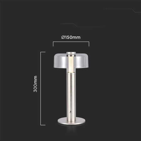 Lampka Biurkowa Nocna V-TAC 1W LED 30cm Ładowanie USB Ściemnianie Złota VT-1049 3000K 100lm