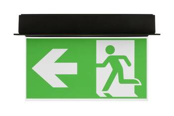 Oprawa ewakuacyjna podtynkowa SUPREMA LED D-std SA 3H AT IP54 PT [BLK] / 93986