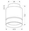 Lampa sufitowa biała oprawa oczko LED 12W Tuba Candellux 2275918