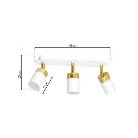 Lampa sufitowa JOKER WHITE/GOLD 3xGU10