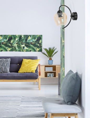 Bursztynowy kinkiet ścienny, z dekoracyjnym kloszem K-5192 z serii DIUNA