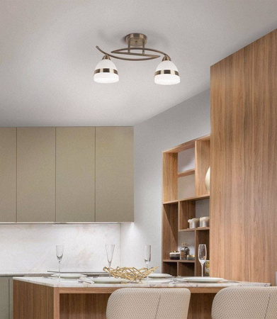 Ponadczasowa lampa sufitowa do korytarza K-JSL-6572/2 AB z serii COLAR