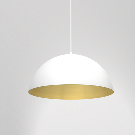 Lampa wisząca BETA biała złota 1xE27 35cm