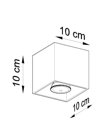 Plafon QUAD 1 czarny