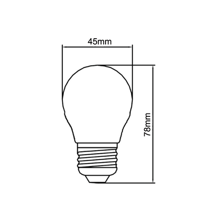 Żarówka FILAMENT LED G45 kulka E27 6W ciepła 3000K