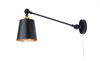 Kinkiet regulowany czarny metalowy LOFT łańcuszek 1xE27