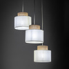 Lampa wisząca Duo White Juta koło 3xE27