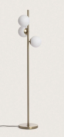 Lampa Podłogowa z Metalu i Szkła Moonlight Brass Round 3-pkt.
