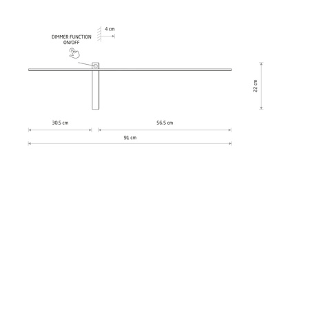 Nowodvorski Kinkiet obrazowy czarny IMPULSE LED M 