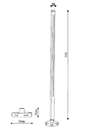 Słupek Lampa Ogrodowa stojąca LED 12W podstawa Calax  80cm