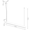 Lampa wisząca drewniana LYKKE  LED 29W 4000K 120cm