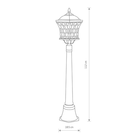 Nowodvorski Lampa zewnętrzna stojąca czarna TAY 