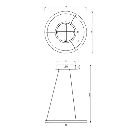 Lampa wisząca GALAXIA BLACK 26W LED