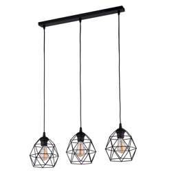 Lampa wisząca GALAXY Black 3xE27 listwa