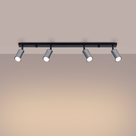 Plafon WINX 4L czarny/chrom