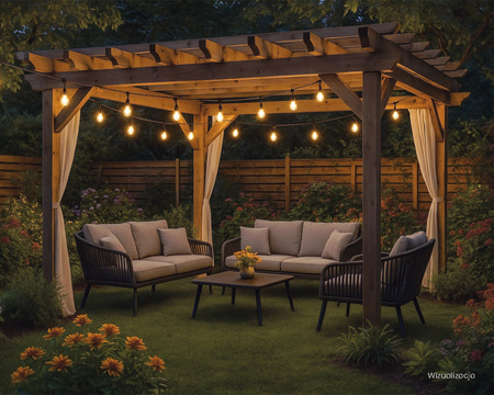 Girlanda zewnętrzna Summer Time 6,6m S14 Filament 2200K 36V 10xE27 IP44