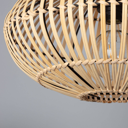 Naturalna lampa wisząca Boho Atamach bambusowa