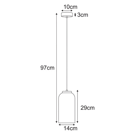 Lampa wisząca z miodowym, szklanym kloszem K-5621 z serii CAPRI