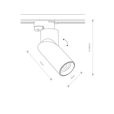 Nowodvorski Lampa do szynoprzewodów czarna PROFILE INDIA 