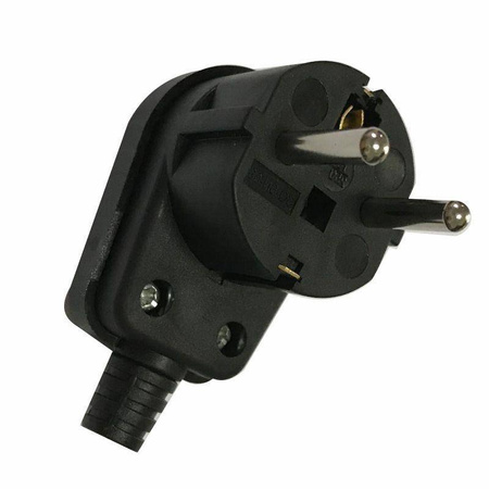 Wtyczka kątowa z/u czarna 16A WB4 2P+Z ELEKTRO