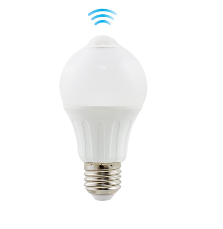 Żarówka led E27 12W z czujnikiem ruchu zimna 6500K