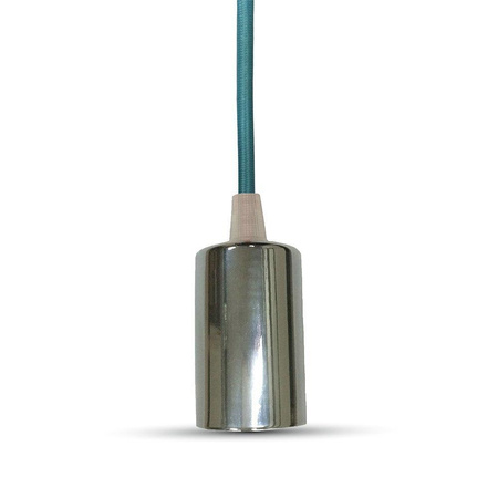 Oprawa Zwieszana V-TAC Chrom Metal Niebieski przewód VT-7338-BL 5 Lat Gwarancji