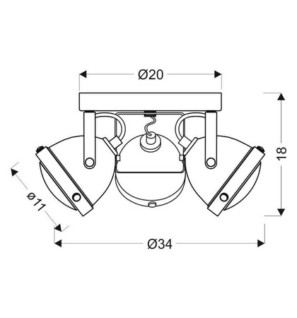 Lampa wisząca TANGO GOLD 1xE14