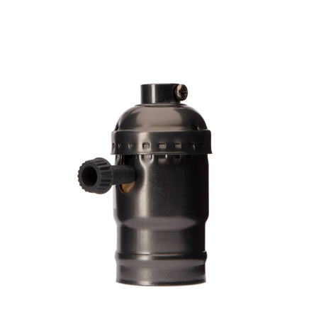 Oprawka dekoracyjna EKO E27 do lamp retro Czarna ON/OFF