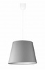 Lampa wisząca z abażurem stożek szara