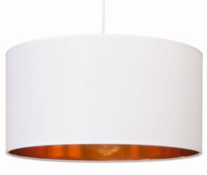 Lampa wisząca z abażurem duża Oro biała