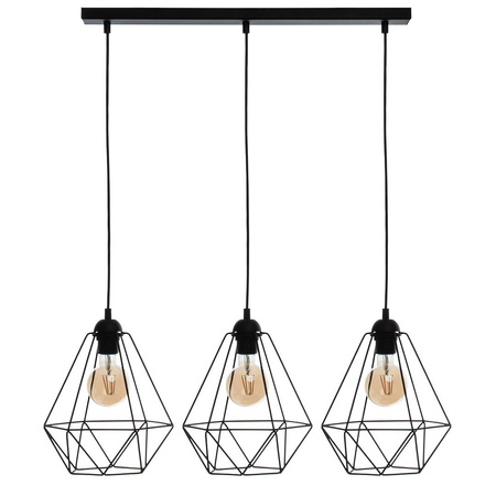 Lampa wisząca BASKET BLACK 3xE27 czarna