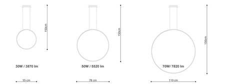Plafon RIO 55 biały LED 4000K