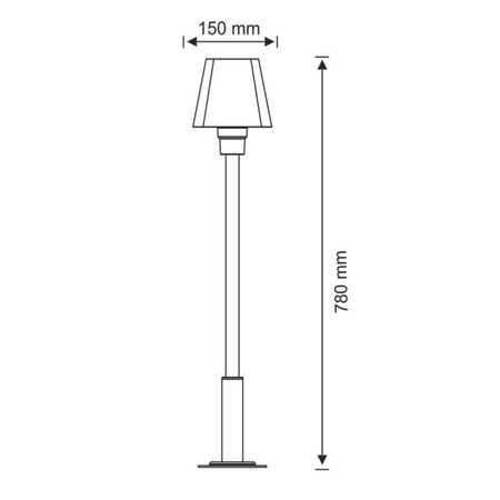 Lampa zewnętrzna stojąca GIZA 78cm  1xE27