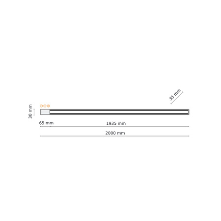 Tk Lighting TRACER TRÓJOBWODOWY SZYNA WHITE 2M
