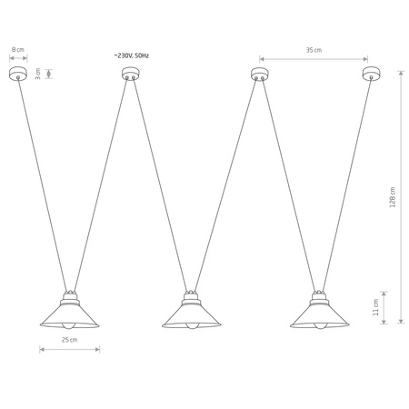 Nowodvorski Lampa wisząca metalowa czarna miedź PERM 