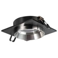 Oprawa podtynkowa LIKA Q czarno-srebrna kwadratowa ruchoma