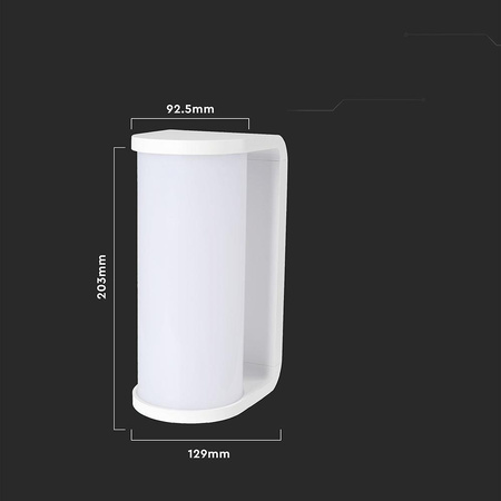 Kinkiet Ścienny V-TAC 12W LED Czarny IP65 VT-9112CCT 3000K-4000K-6500K 1760lm