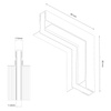 Narożnik podtynk góra dół magnetic track 10mm