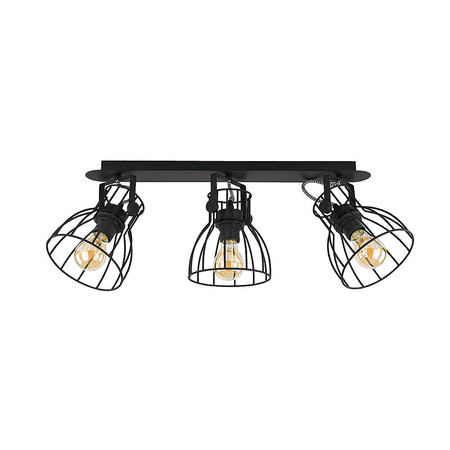 Lampa sufitowa ALANO Black 3xE27 listwa