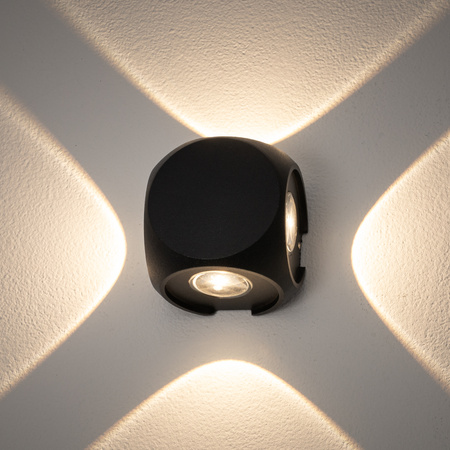 Nowodvorski Lampa ścienna zewnętrzna natynkowa czarna PATRAS LED 