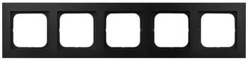 Ramka pięciokrotna Sonata Ospel Czarny Metalik IP20