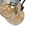 Szklana Lampa sufitowa SOFIA AMBER 5xE27